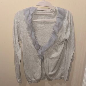 Gray Cottage Core Cardigan